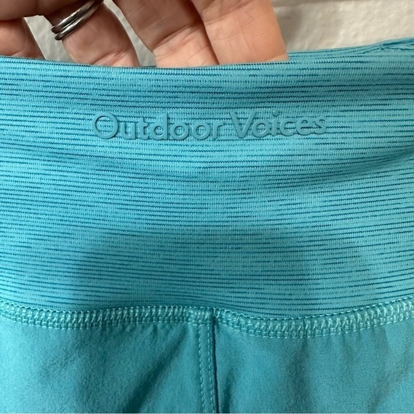Outdoor Voices Hudson Shorts Women's XL Teal Blue 4" Inseam Brief Liner Running - Picture 5 of 7